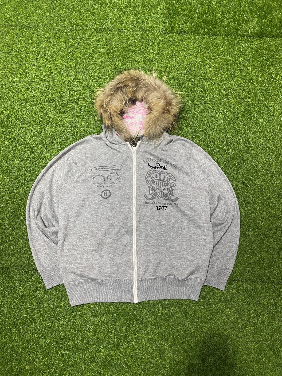 If Six Was Nine × Japanese Brand × Le Grande Bleu (L.G.B.) B-one soul hoodie faux fur ifwasnine lgb style Size US M / EU 48-50 / 2 - 2 Thumbnail
