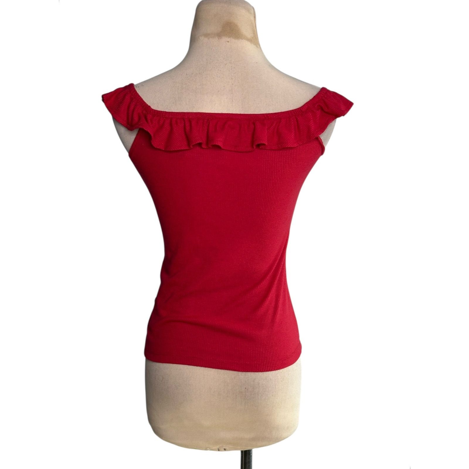Aeropostale Seriously Soft red off the Shoulder tank top size Small Size S / US 4 / IT 40 - 2 Thumbnail