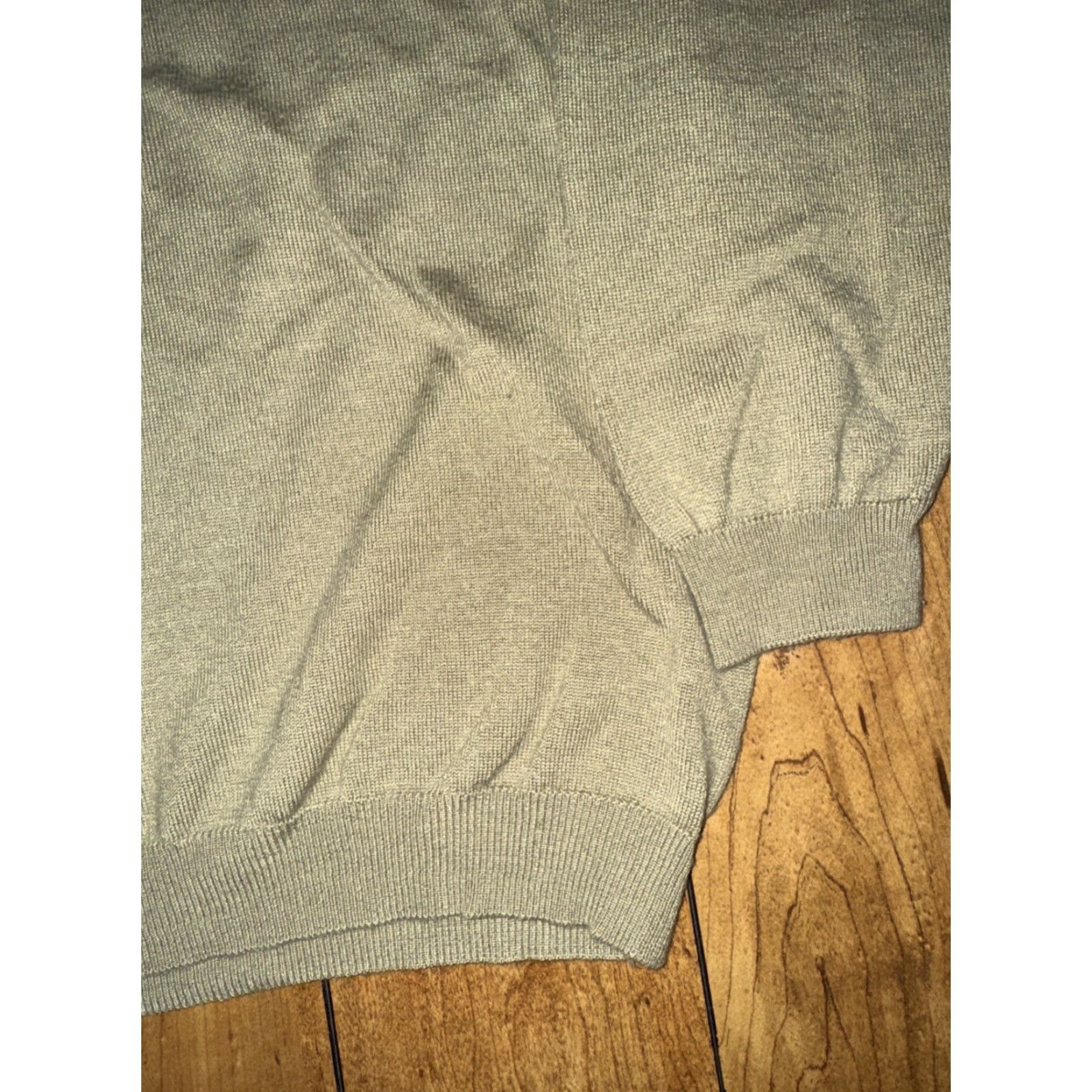 Olive VINTAGE Maxini Collezione Olive Green V-Neck Knit Sweater Mens Large 22x25 Size US L / EU 52-54 / 3 - 2 Thumbnail