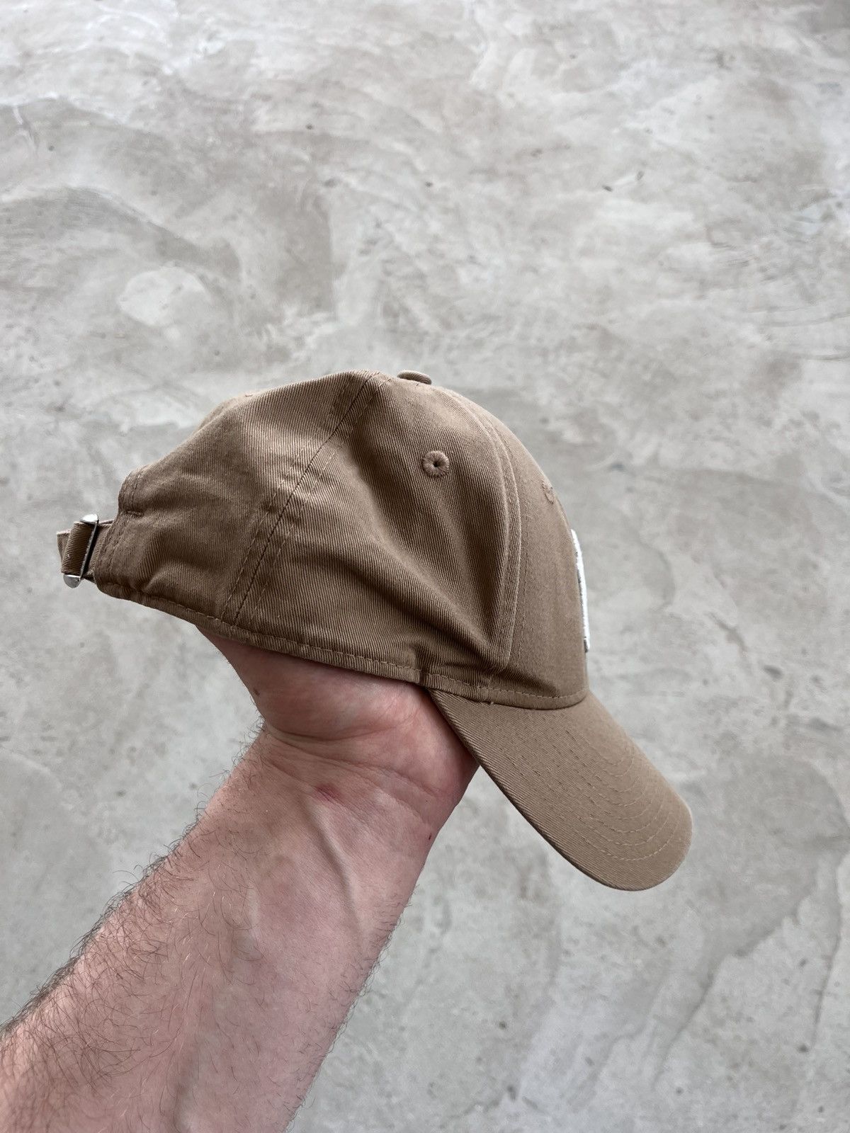 New Era Vintage New Era Beige Cap Embroidered Logo Y2K Avantgarde Size ONE SIZE - 6 Thumbnail