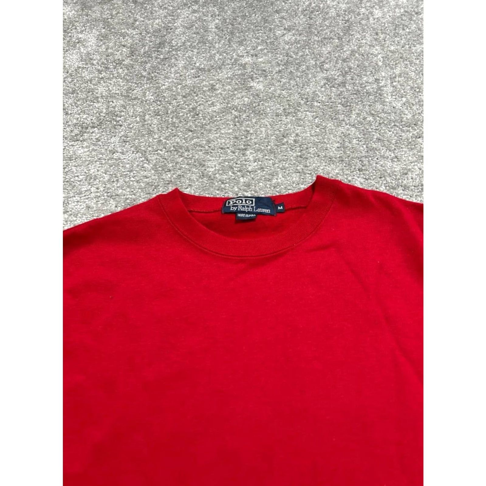Polo Ralph Lauren Polo Ralph Lauren Shirt Mens Medium Red Cotton Streetwear Side Slit Crew Neck Size US M / EU 48-50 / 2 - 3 Thumbnail