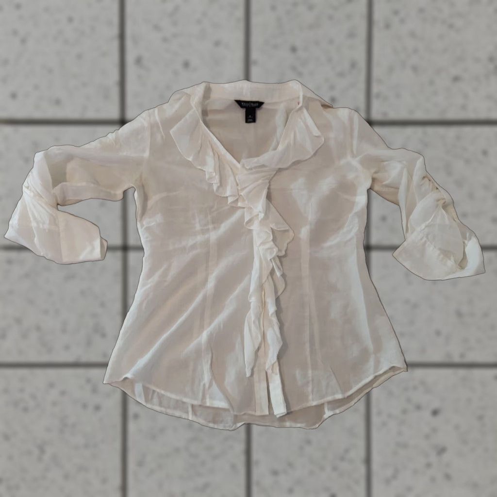White House Black Market White House Black Market Womens White Shirt 6 Long Sleeve Blouse User: White House Black Market Womens White Shirt 6 Long Sleeve Blouse Size M / US 6-8 / IT 42-44 - 1 Thumbnail