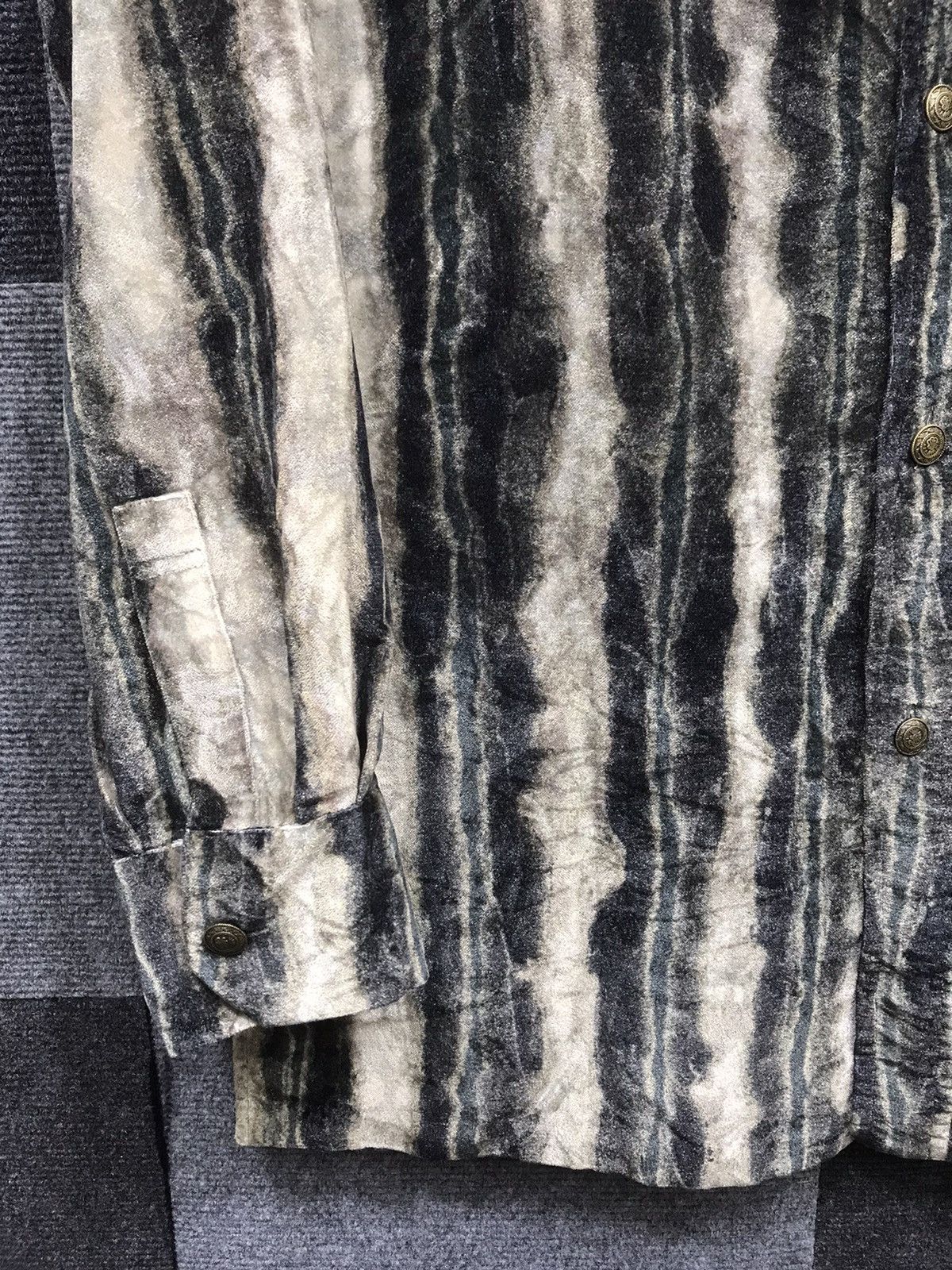 Vintage × Yoshiyuki Konishi Archival YOSHIYUKI KONISHI Ficce Uomo Stripe Jacquard Shirt Size US M / EU 48-50 / 2 - 6 Thumbnail