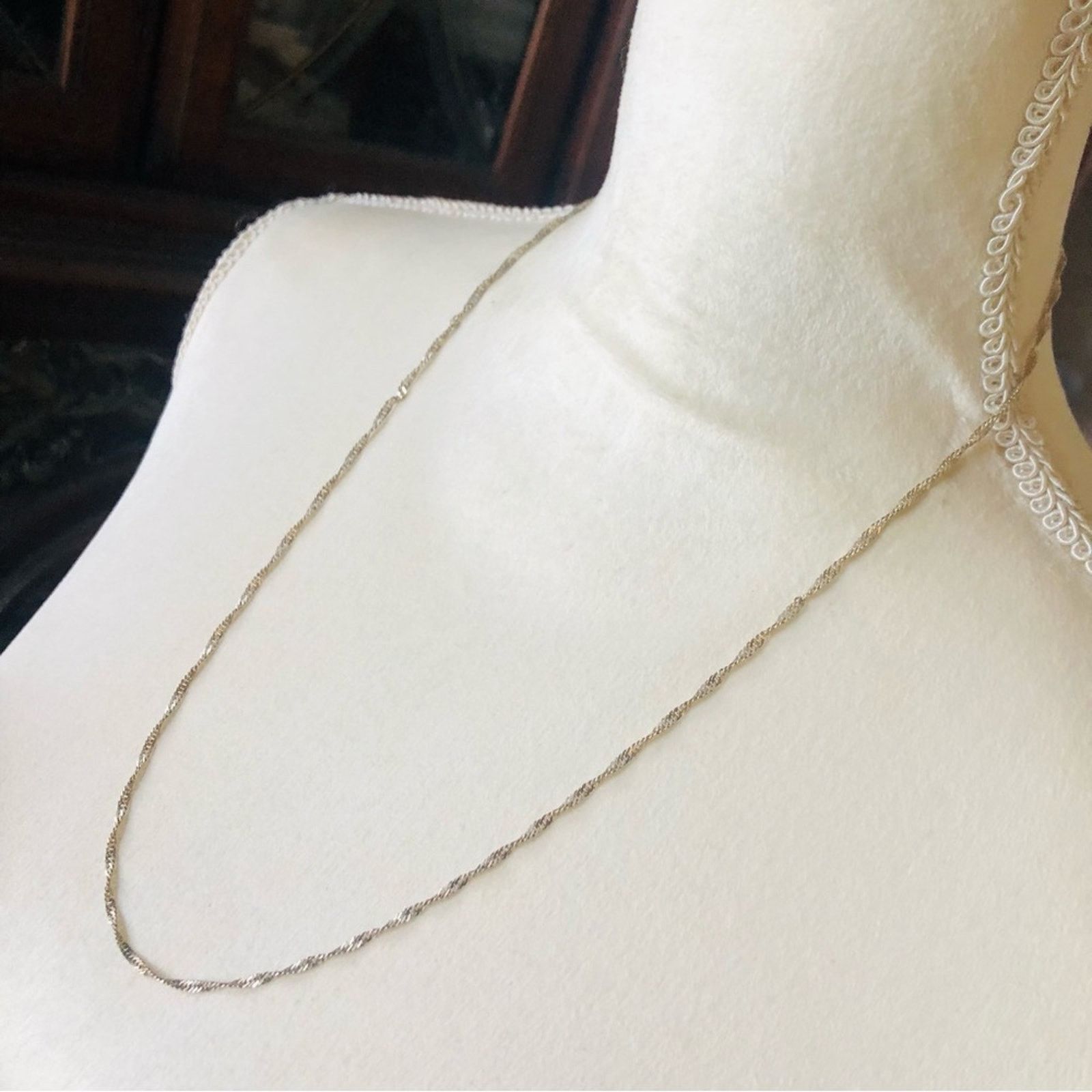 Vintage Vintage Italy 925 sterling silver Singapore chain necklace Size ONE SIZE - 4 Thumbnail