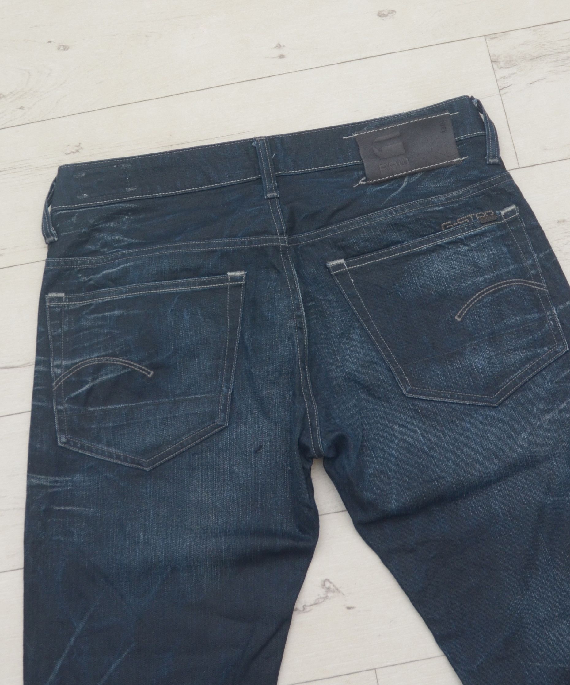 G-Star G star raw Denim Faded Jeans 3301 Low Tapered Rl y2k Size US 33 - 7 Thumbnail