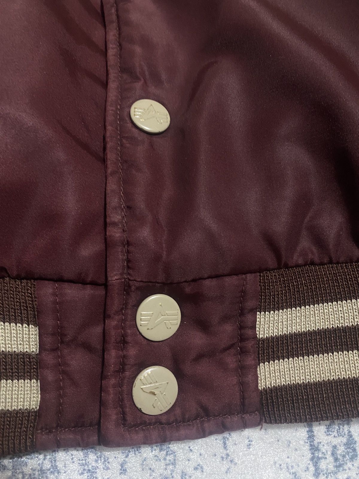 Alpha Industries Vintage alpha Industries baseball rare jacket with big logo Size US L / EU 52-54 / 3 - 8 Thumbnail