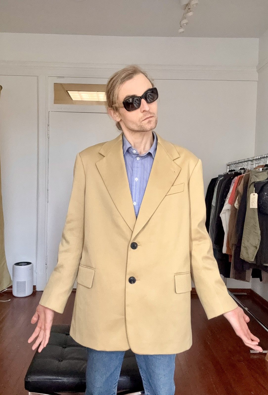 Dries Van Noten Dries Van Noten Runway AW2021 Khaki Blazer Size US M / EU 48-50 / 2 - 21 Thumbnail