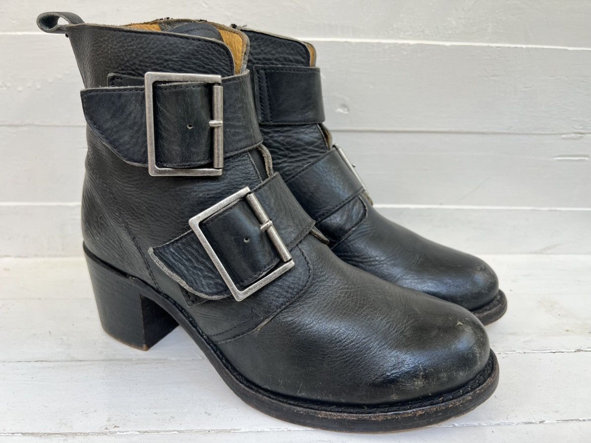 Frye Frye Sabrina Double Buckle Fatigue Leather Made In USA Boots Size US 9.5 / IT 39.5 - 3 Thumbnail
