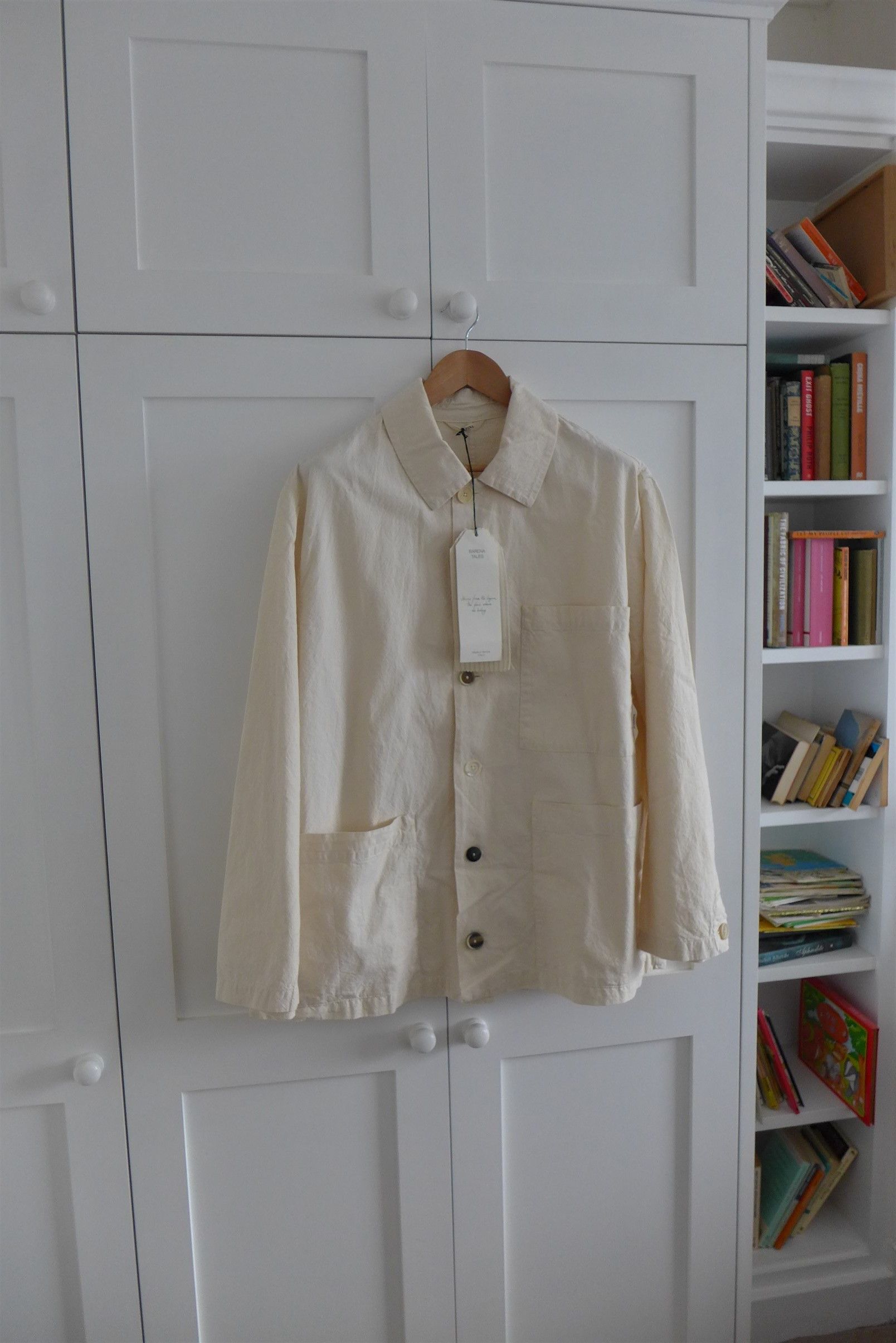 Barena Barena Oversized Stae Garzoto Overshirt - Ecru Cotton Size US L / EU 52-54 / 3 - 9 Thumbnail