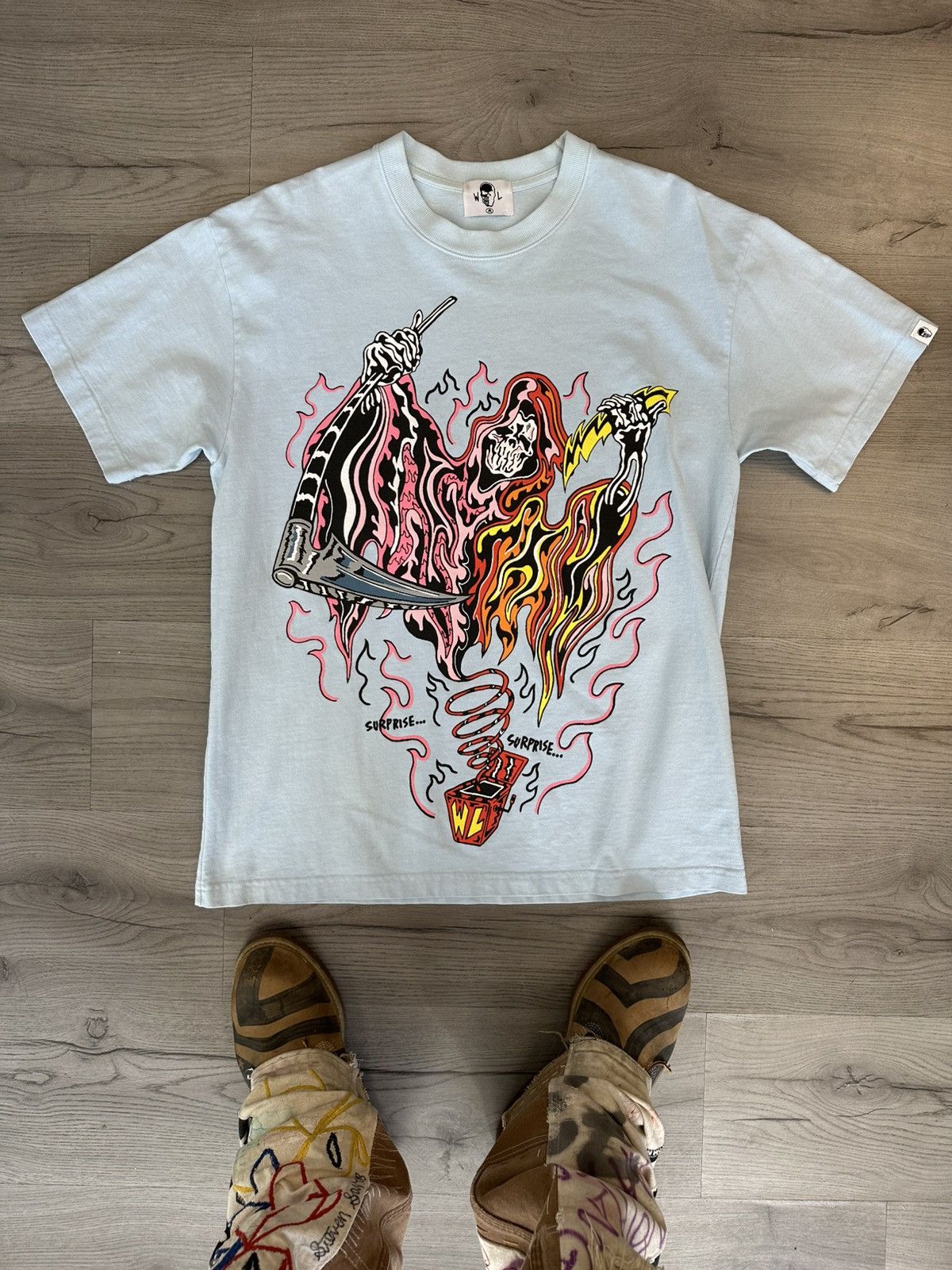 Warren Lotas Warren Lotas Surprise Surprise Tee Blue Size US M / EU 48-50 / 2 - 1 Thumbnail