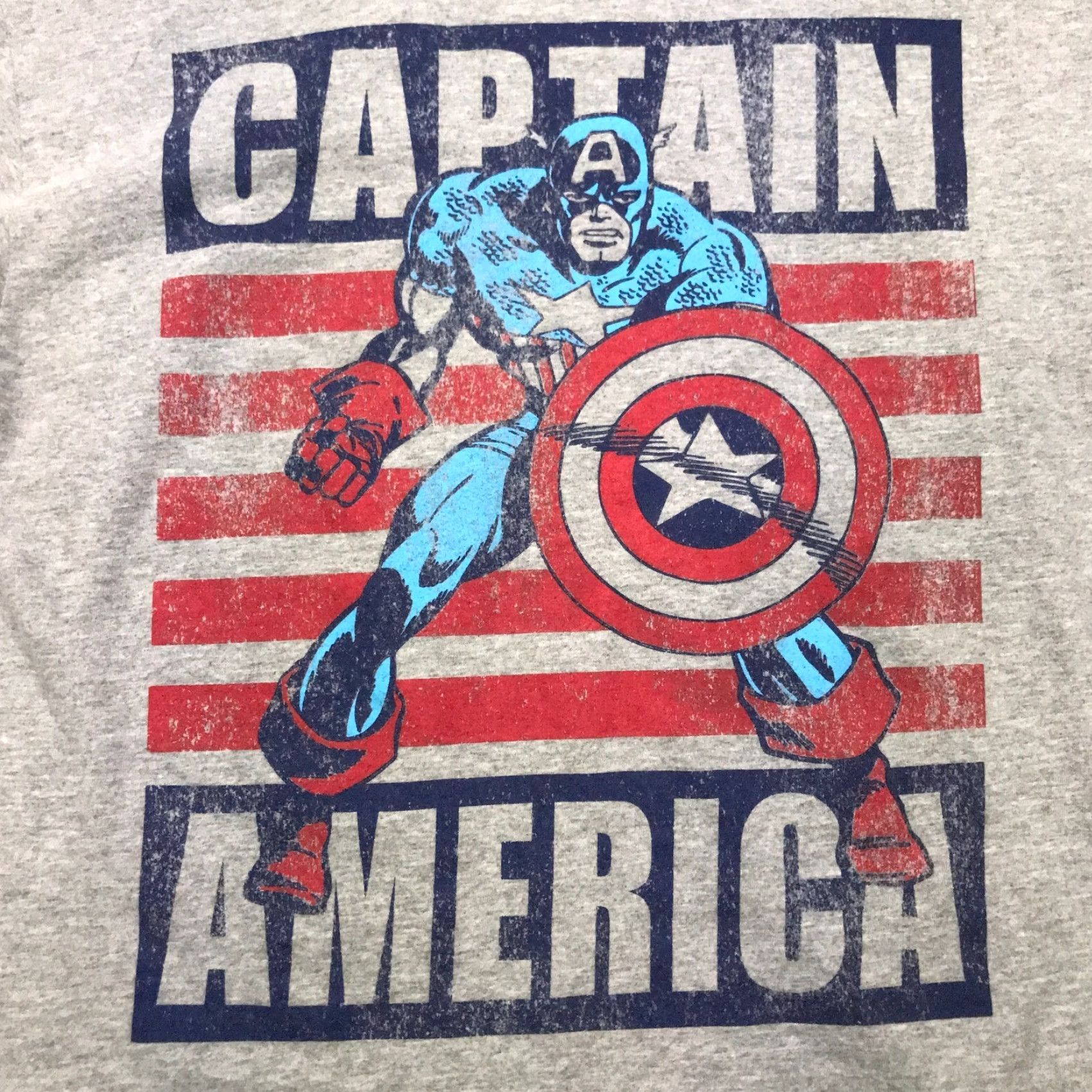 Vintage Disney Captain America Shirt Marvel Mens Medium Grey Short Sleeve Crew Neck T-Shirt Graphic Print 90s Style Size US M / EU 48-50 / 2 - 2 Thumbnail