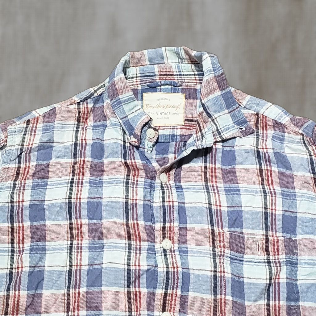 Weatherproof Weatherproof Shirt Adult Men XL Multicolor Plaid Button-Up Casual Cotton Flannel Short Sleeve Mens Size US XL / EU 56 / 4 - 1 Thumbnail