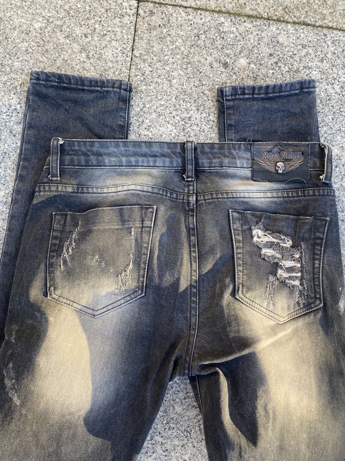 Vintage Black distressed jeans Size US 36 / EU 52 - 3 Thumbnail