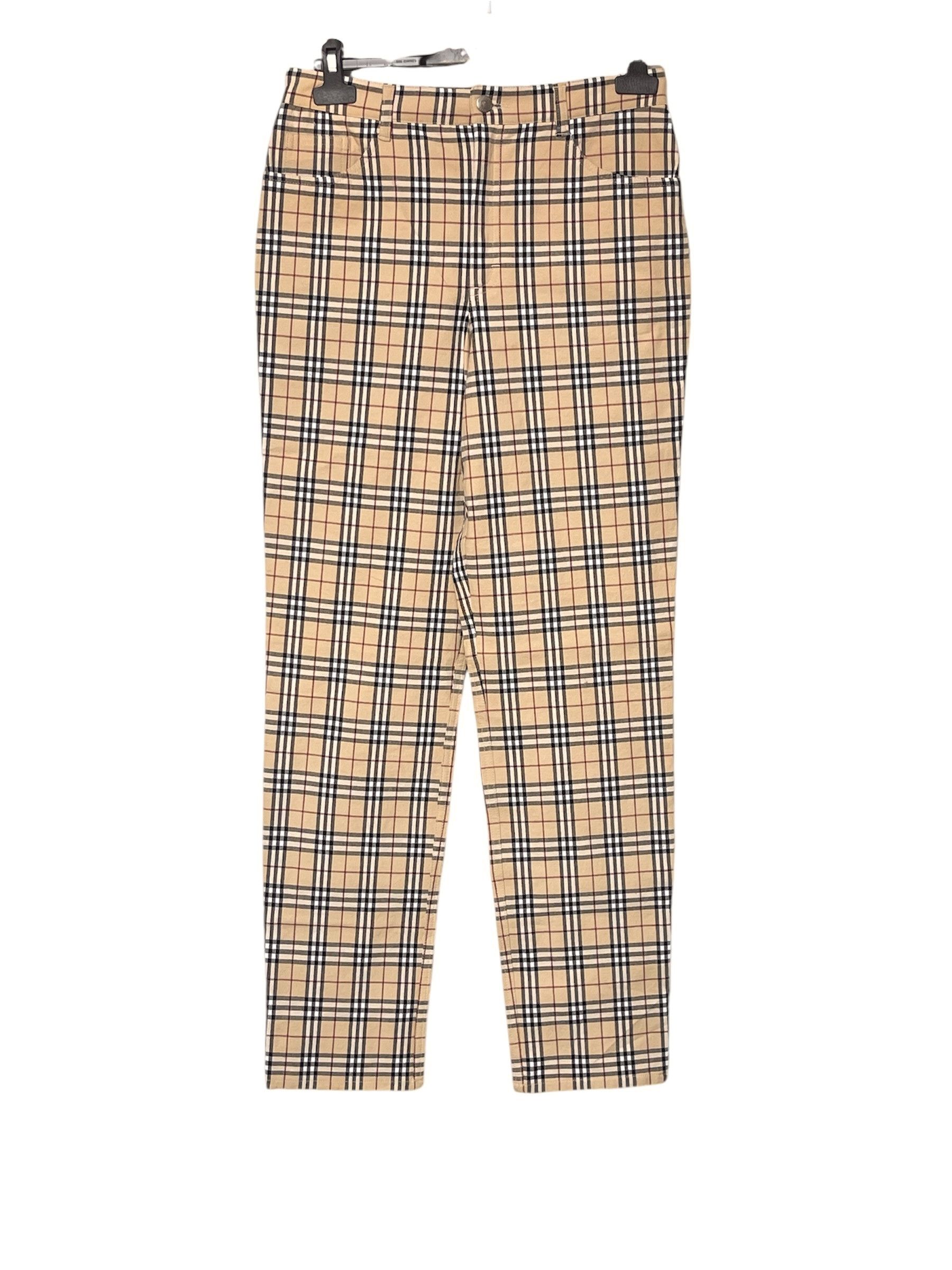Burberry 🔥 Burberry novacheck pants stretch cotton small size Size US 29 - 1 Thumbnail