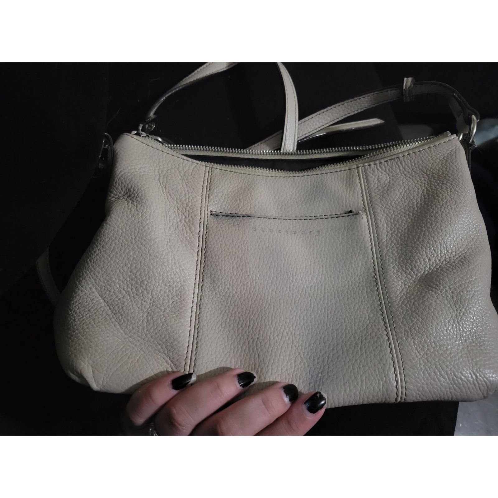 Sanctuary Sanctuary Handbag Gray Leather Satchel Purse Crossbody Bag Size ONE SIZE - 6 Thumbnail