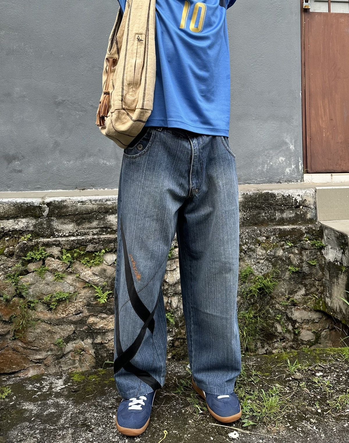 Pelle Pelle 👹Vintage PELLE PELLE Y2k Baggy Jeans Size US 36 / EU 52 - 3 Thumbnail
