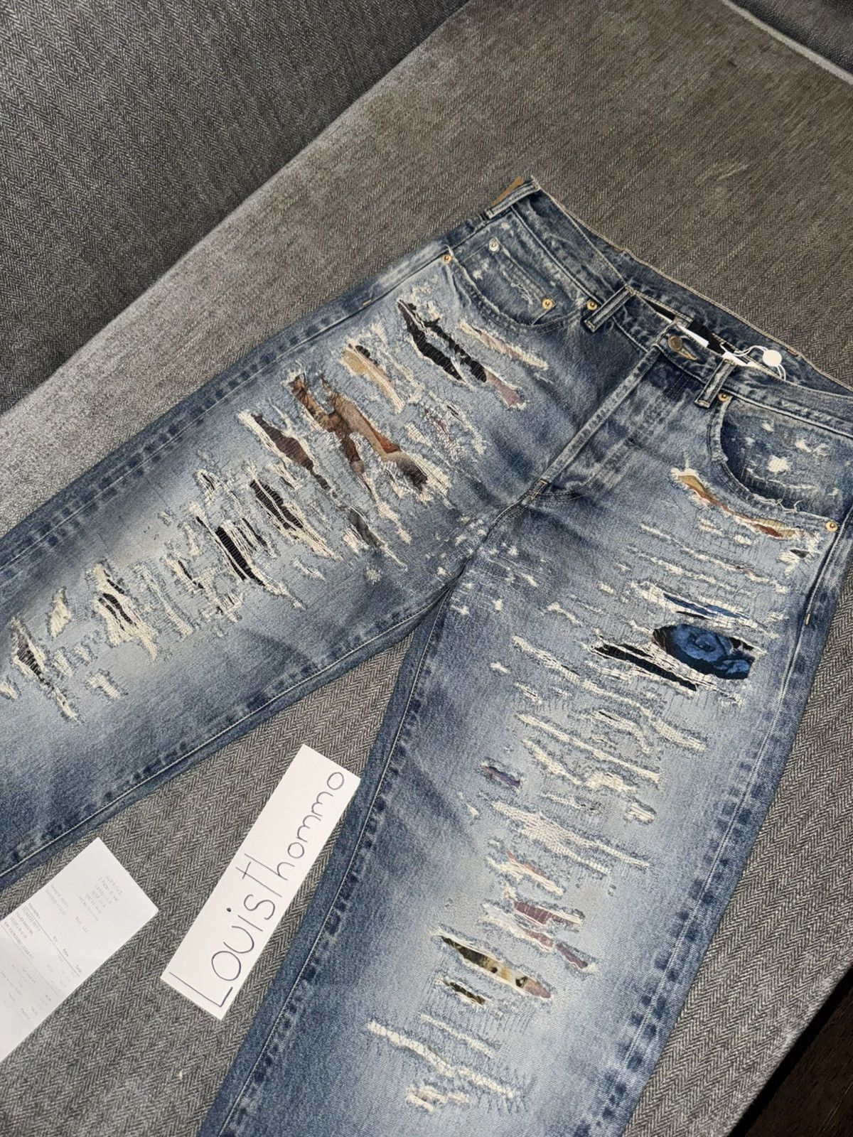 Maison Margiela × Supreme Supreme x MM6 Maison Margiela Distressed Loose Fit jean Size US 30 / EU 46 - 4 Thumbnail