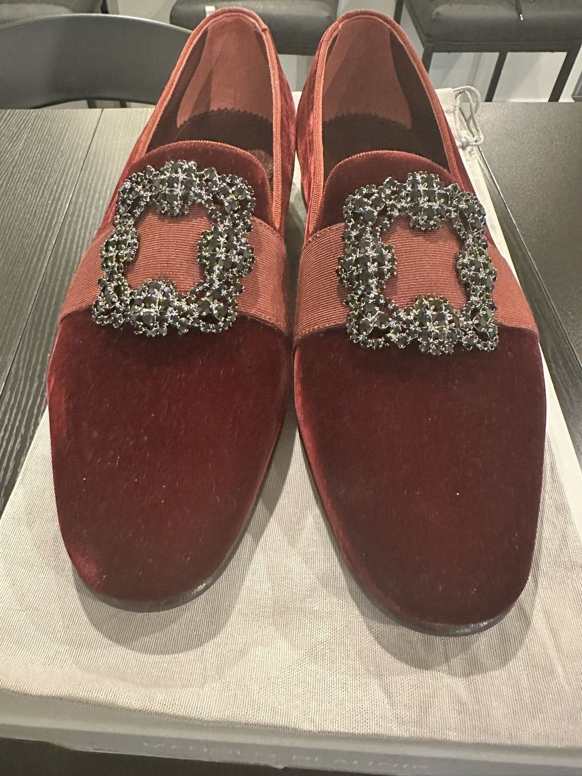 Manolo Blahnik Manolo Blahnik Carlton Velvet Loafers Size US 8 / EU 41 - 3 Thumbnail
