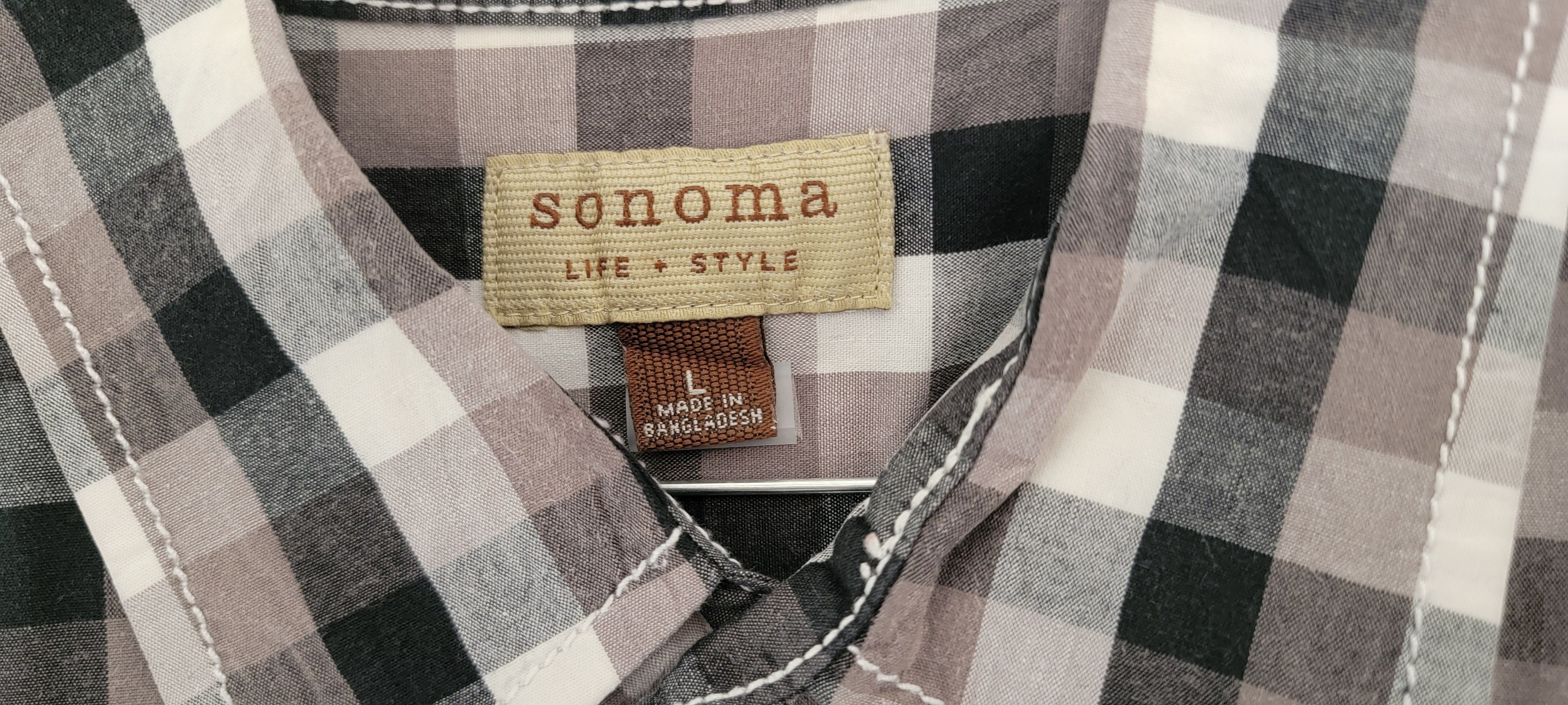 Sonoma Brown and black plaid shirt Size US L / EU 52-54 / 3 - 3 Thumbnail
