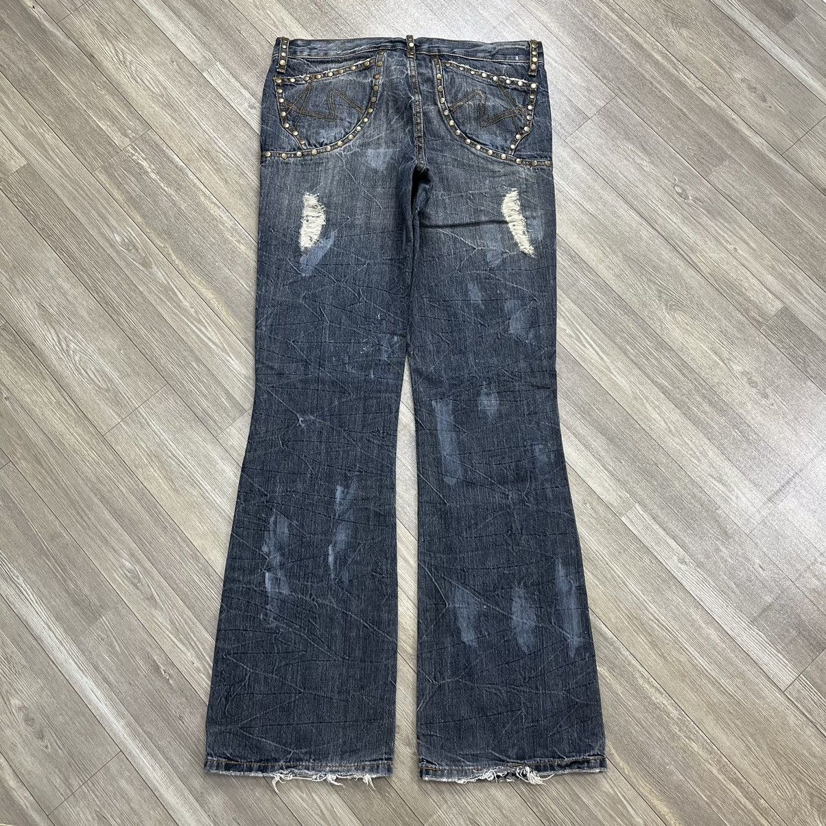 semanticdesign Y2K Semanticdesign Studded Distressed Flared Jeans BootCut Size US 31 - 19 Thumbnail