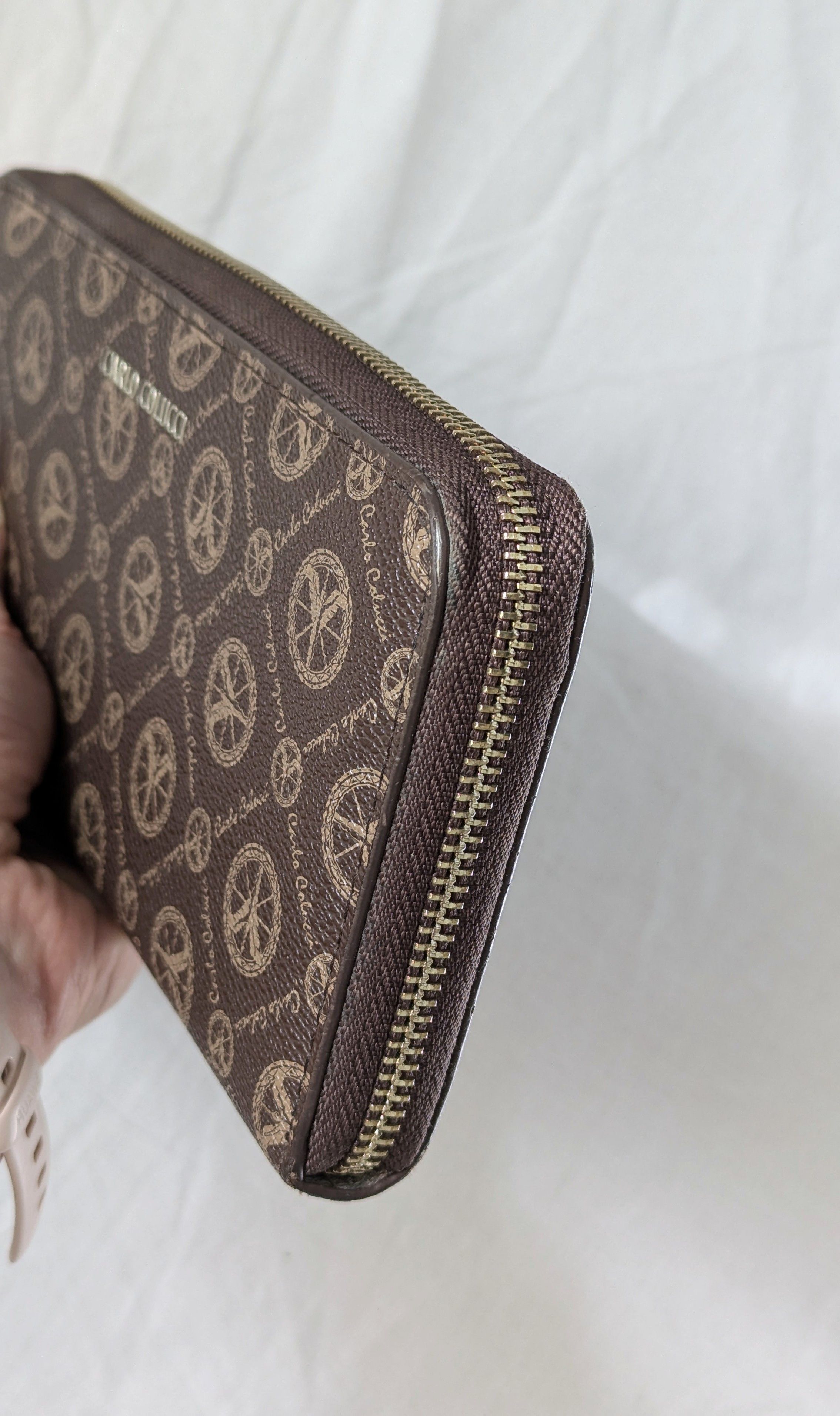 Carlo Colucci Carlo Colucci Logo Wallet Vintage Peace Print Brown Size ONE SIZE - 9 Thumbnail