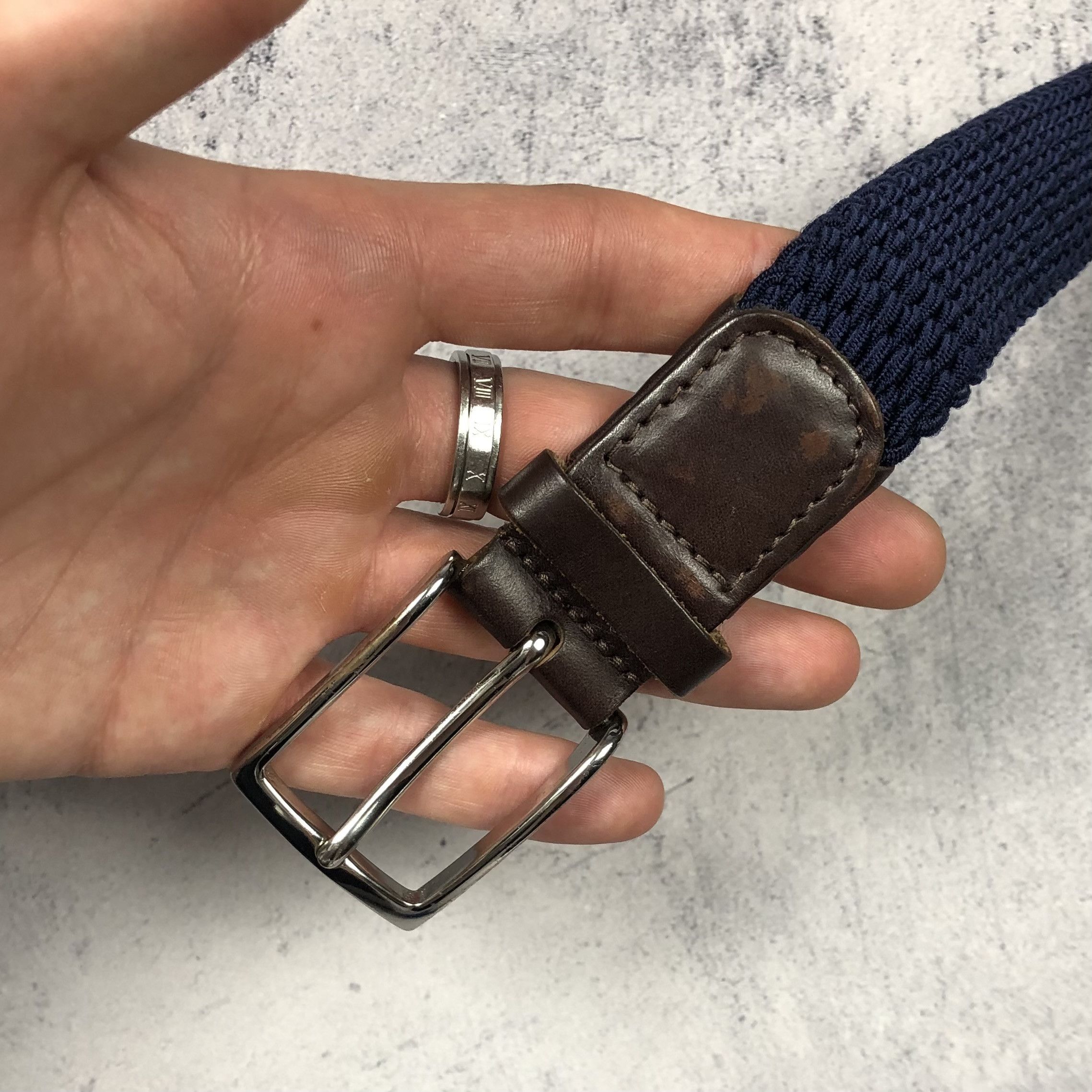 Gant Hackett London Braided Leather Belt Size ONE SIZE - 5 Thumbnail