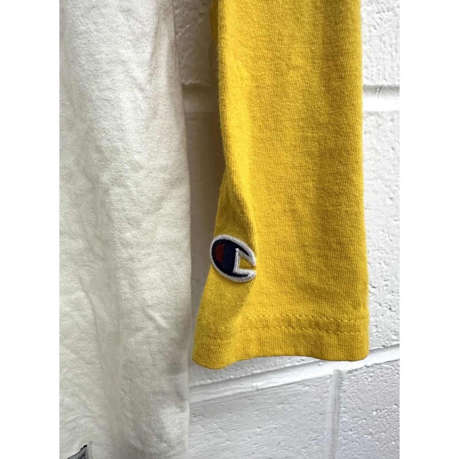 Champion Champion Baseball Tee Medium Yellow White Critical Bleacher Men’s Size US M / EU 48-50 / 2 - 4 Thumbnail