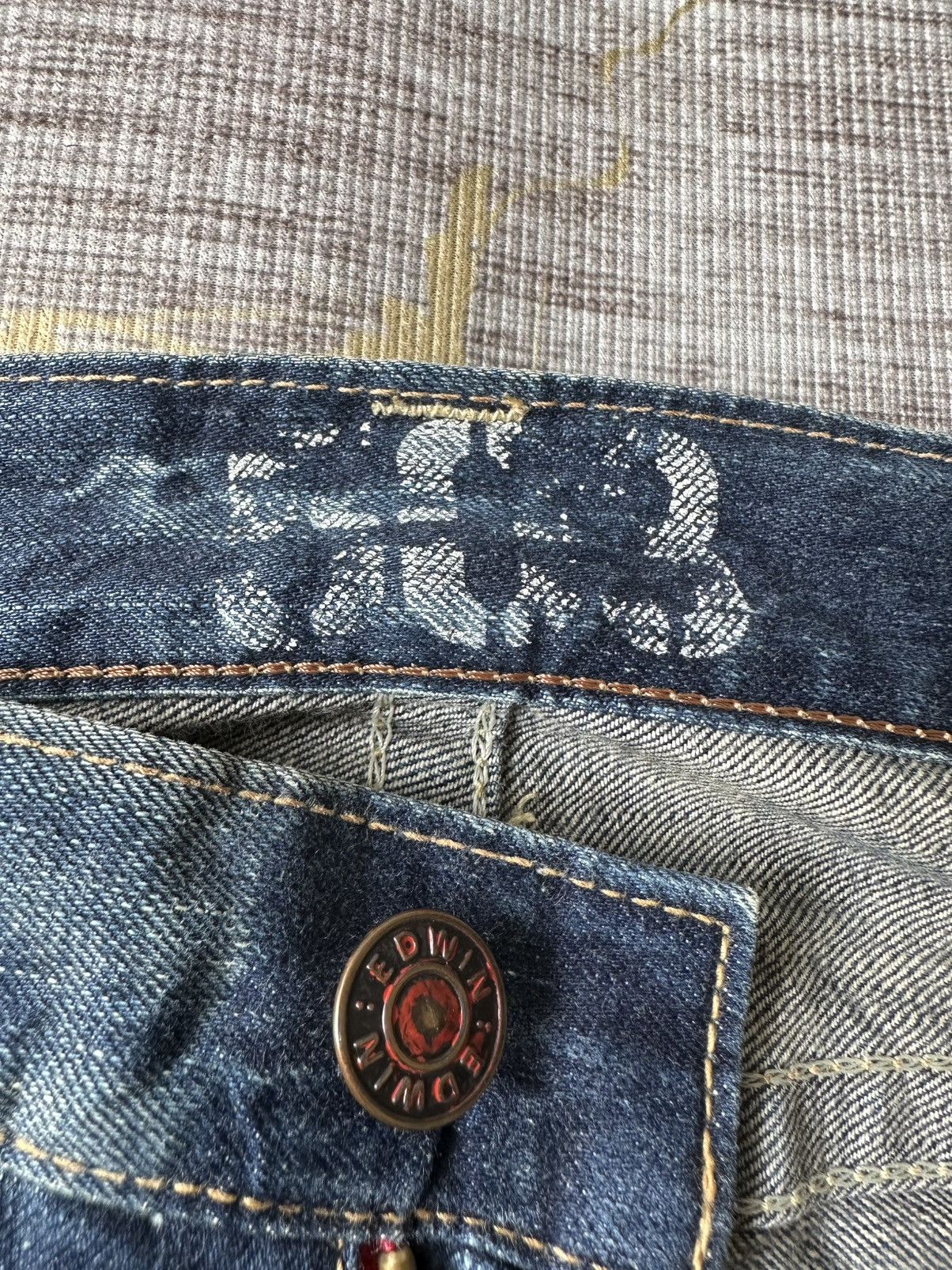 Tornado Mart FLARE Edwin 503 Claw Marks Design Denim Size US 30 / EU 46 - 17 Thumbnail