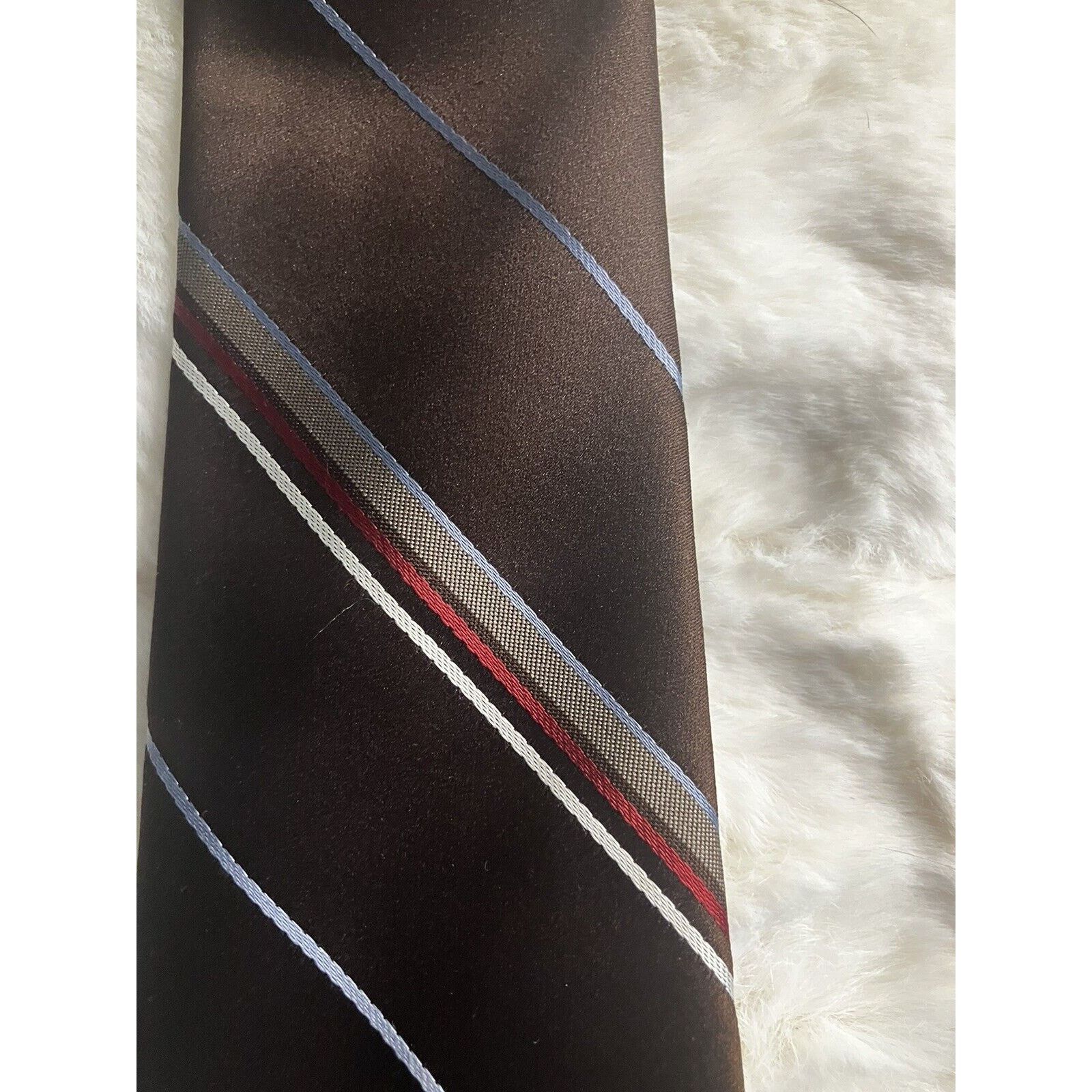 Dior Vintage Christian Dior Men's Striped Neck Tie Made In Italy Size ONE SIZE - 8 Thumbnail