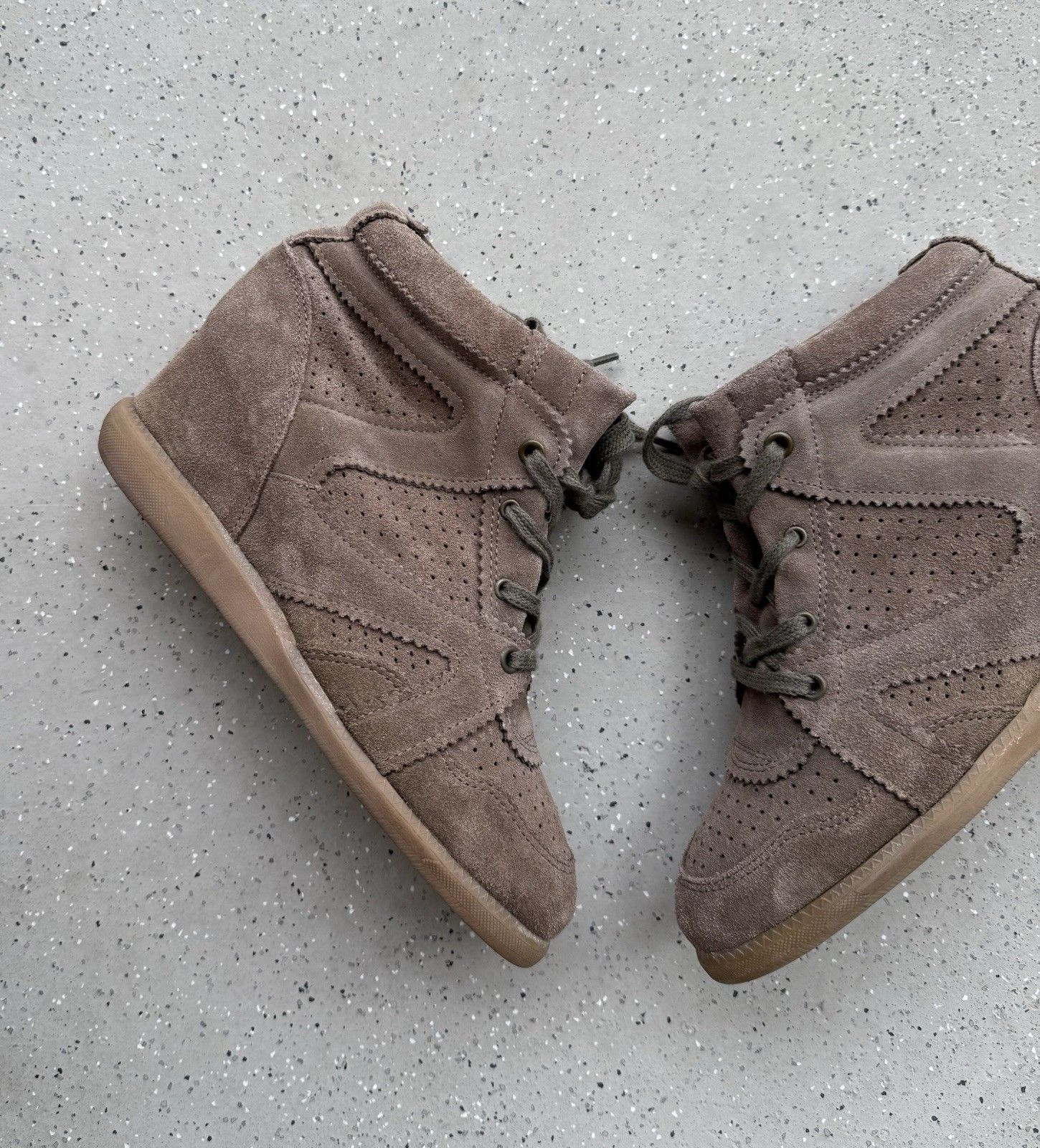 Vintage Manfield womens wedge sneakers suede marant style shoes Size US 10 / IT 40 - 7 Thumbnail