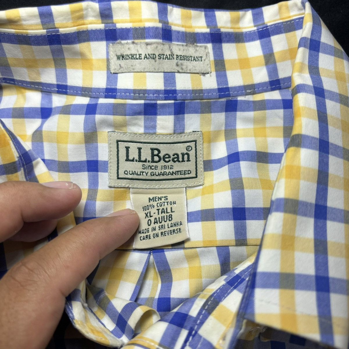 L.L. Bean L.L. BEAN MENS WRINKLE AND STAIN RESISTANT BUTTON UP NWOT Size US XL / EU 56 / 4 - 2 Thumbnail