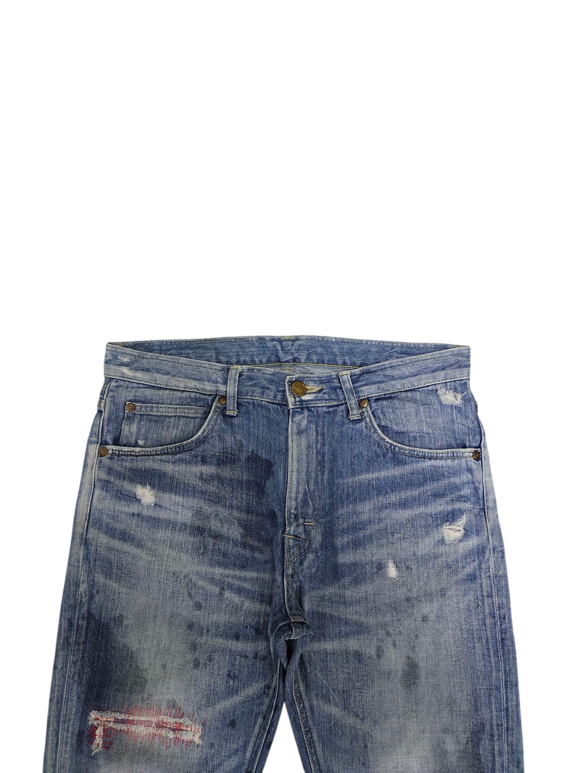 Comme des Garcons × Undercover Vintage Lee Rider Distress Faded Denim Jeans Grunge Size US 31 - 2 Thumbnail