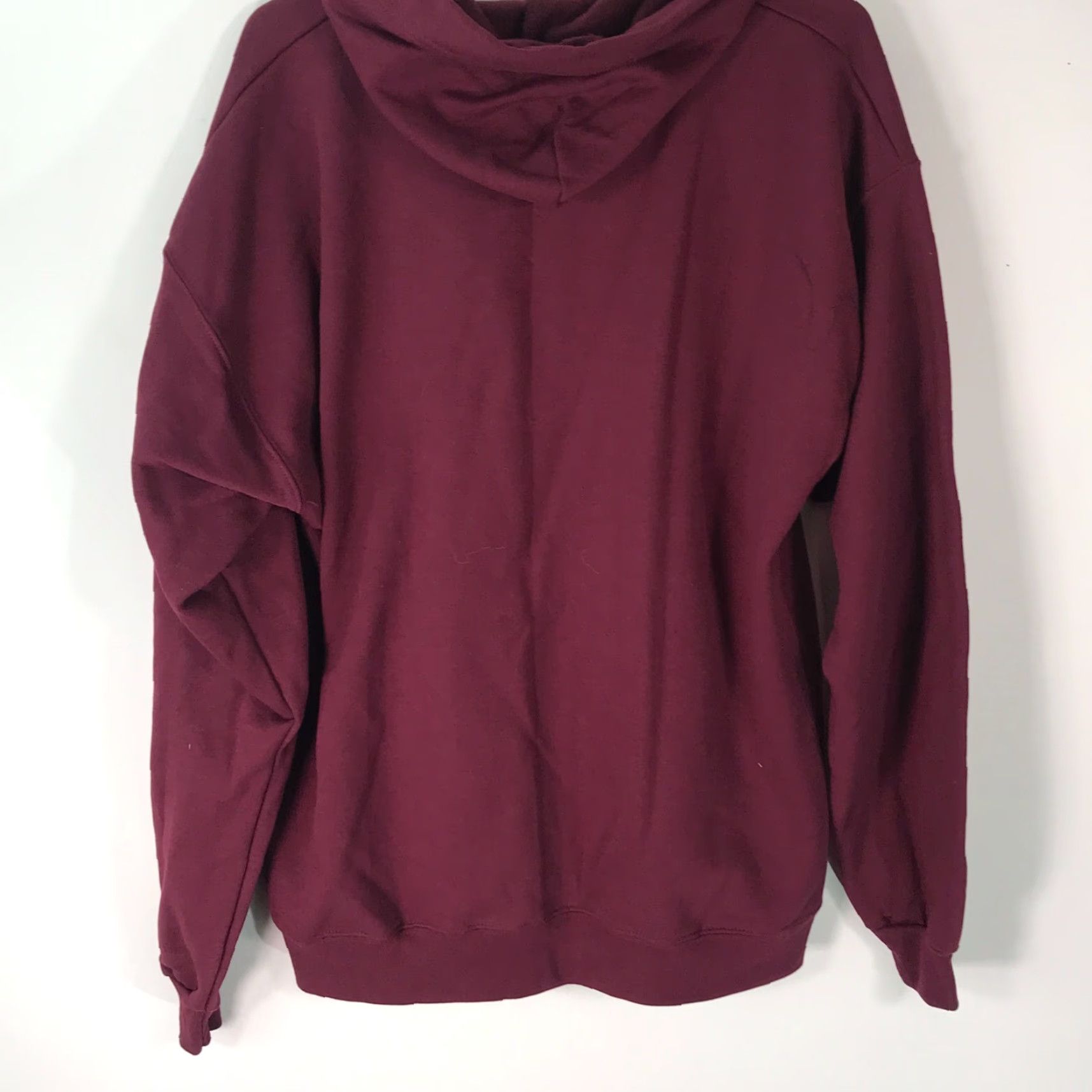 Hanes VINTAGE? No — Hanes Ecosmart Mens Hoodie Full Zip Maroon Size L Regular Hoodie Sweatshirt 50/50 Cotton Polyester 28" 24" 24" Chest ARGH Size US L / EU 52-54 / 3 - 2 Thumbnail