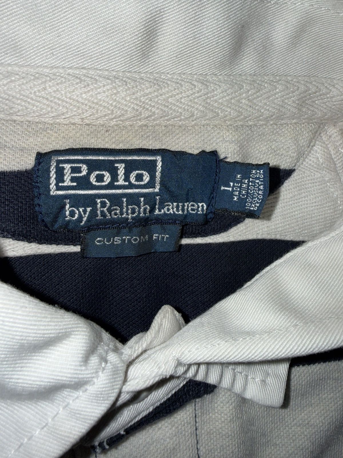 Polo Ralph Lauren Vintage Polo Ralph Lauren P Patch Stripe Pique Polo Shirt Size US L / EU 52-54 / 3 - 4 Thumbnail