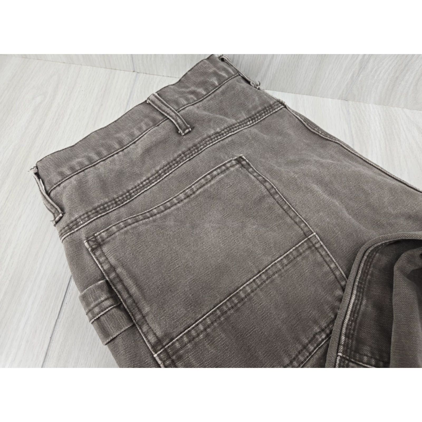 Vintage KEY Lakin & McKey Pants Mens 41x30 Double Knee Canvas Gray Carpenter Pants Mens 41x30 Gray Canvas 100% Cotton Regular Inseam 30 Size US 41 - 6 Thumbnail
