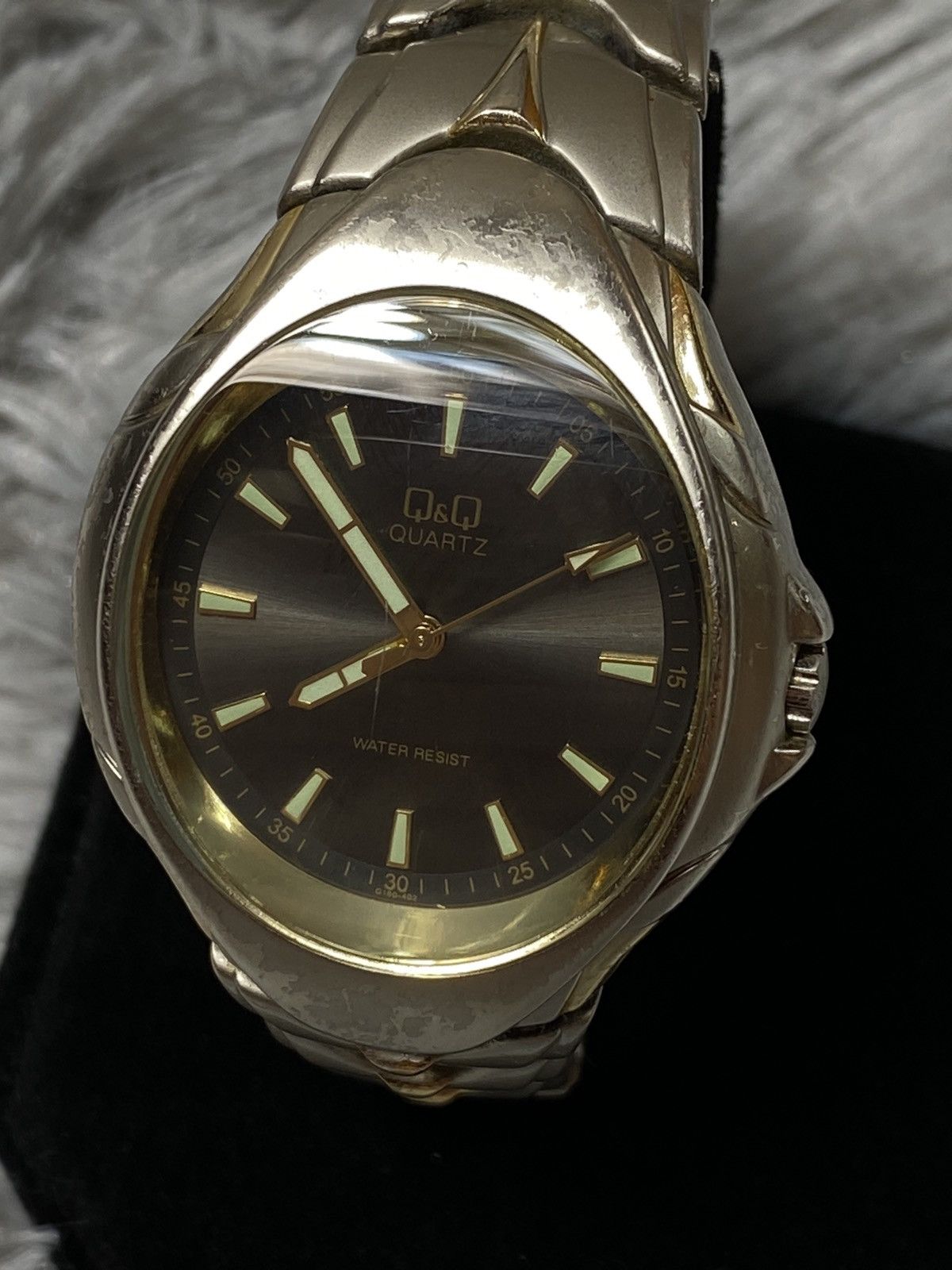 Japanese Brand × Vintage Rare ❗️ Gold Q&Q Quartz Watch | Japanese Brand Size ONE SIZE - 6 Thumbnail