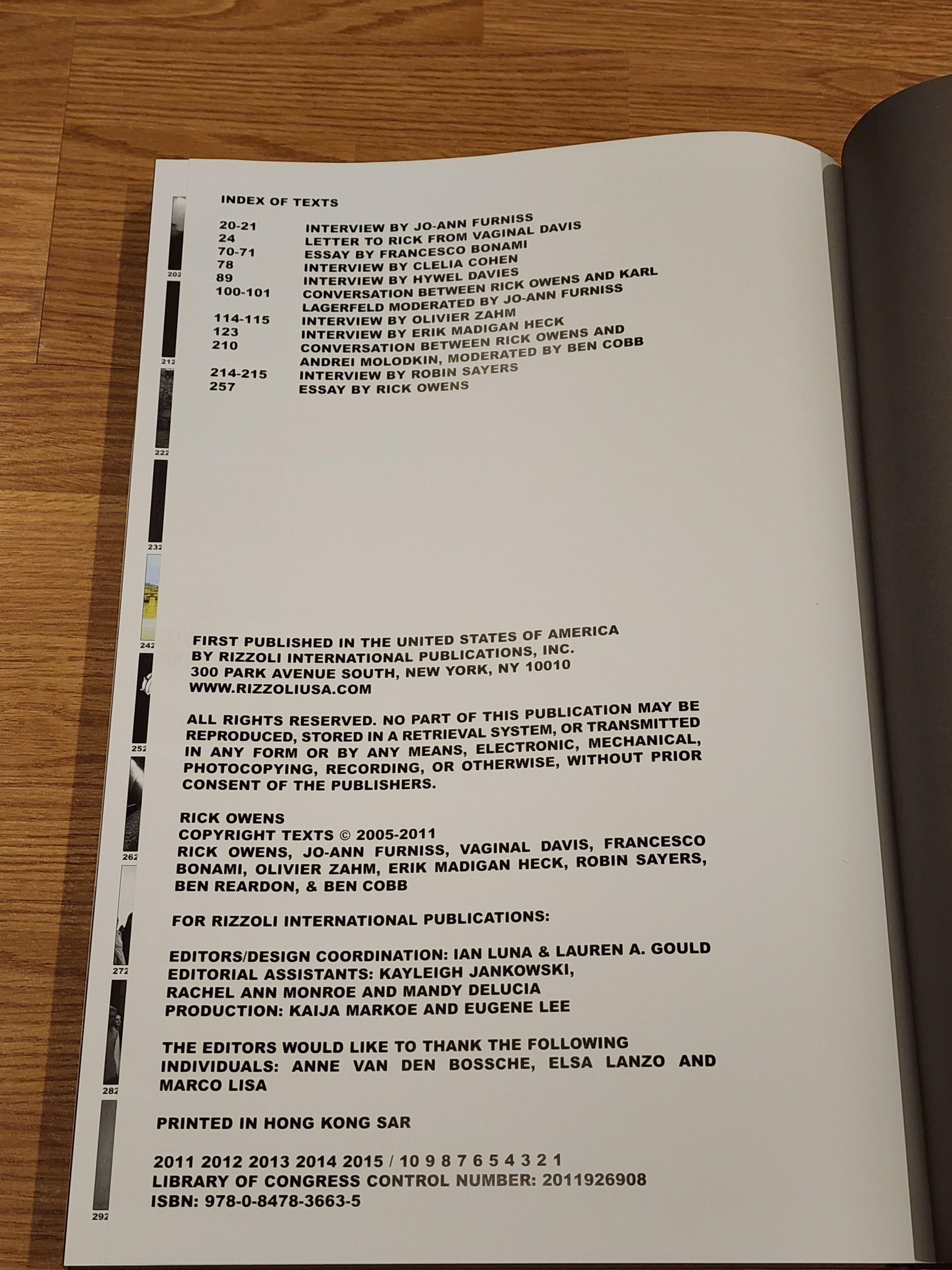 Rick Owens Rick Owens Rizzoli Book 2011 Size ONE SIZE - 6 Thumbnail