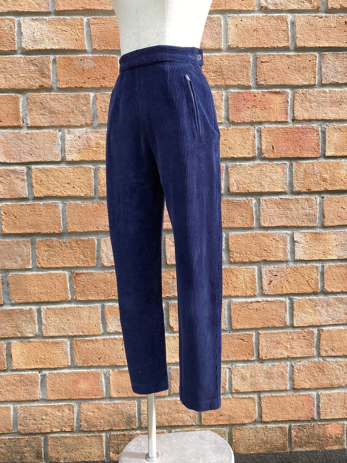 Max Mara MaxMara High-Waisted Corduroy Navy Pants Size 25" / US 0 / IT 36 - 10 Thumbnail
