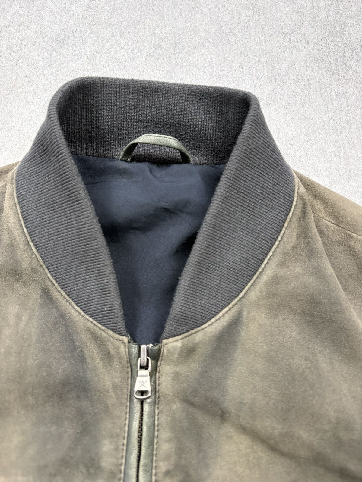 Hackett Hackett London Two-Tone Goat & Lamb Leather Bomber Jacket L Size US L / EU 52-54 / 3 - 9 Thumbnail