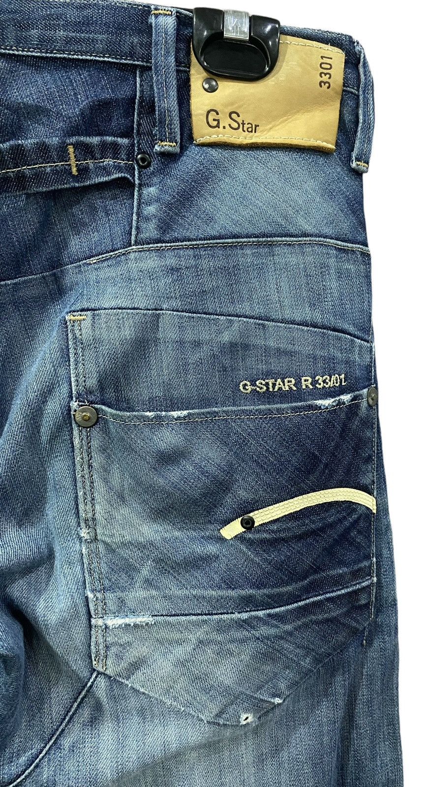 G-Star G-Srar Raw Indigo Blue Jeans Diatressed W30” Size US 30 / EU 46 - 9 Thumbnail