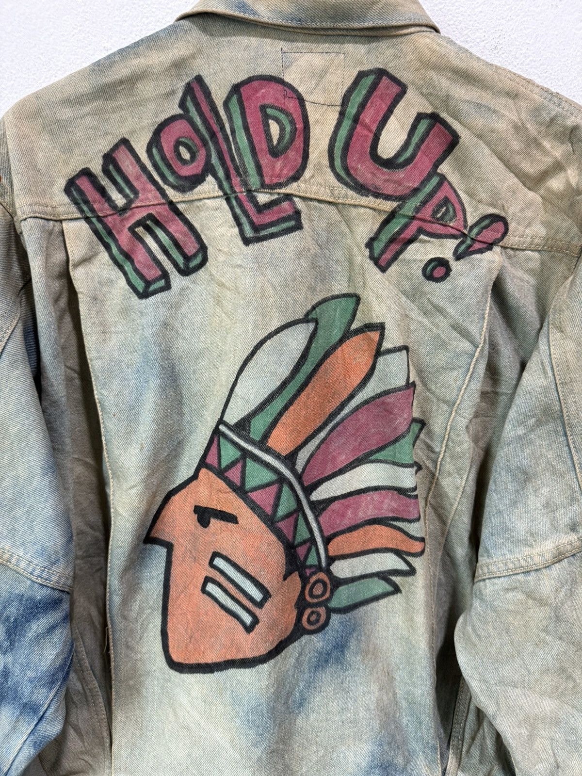 Seditionaries Japanese Brand Oh Net Acid Wash Jacket Hold Up Red Indian Size US M / EU 48-50 / 2 - 8 Thumbnail