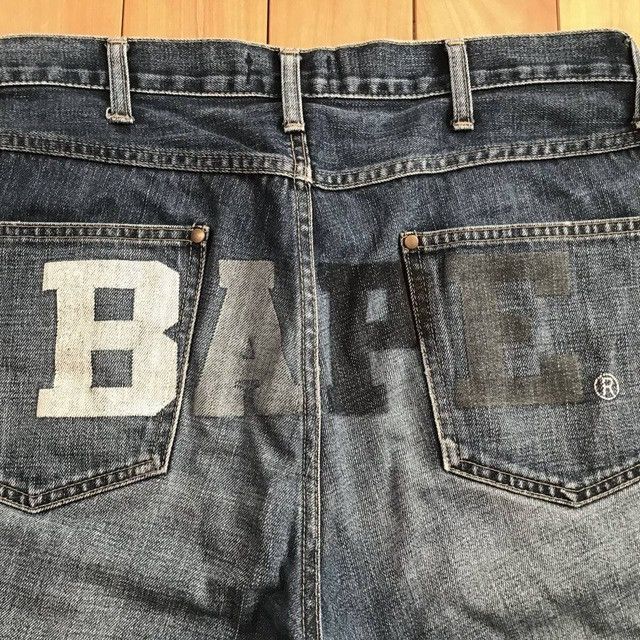 Bape × Nigo 🔥Kyoto limited color🔥 BAPE LOGO Denim Shorts NIGO ★size M Size US 32 / EU 48 - 2 Thumbnail