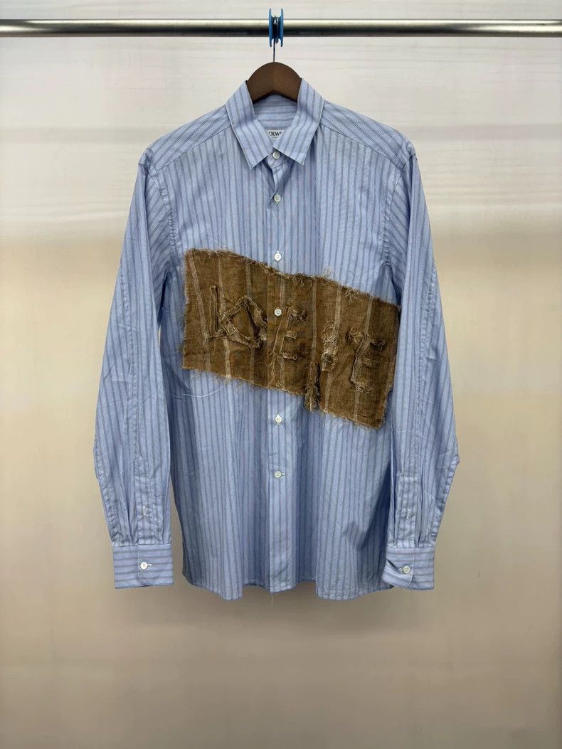 Loewe LOEWE Blue striped patch logo shirt Size XS / US 0-2 / IT 36-38 - 1 Thumbnail