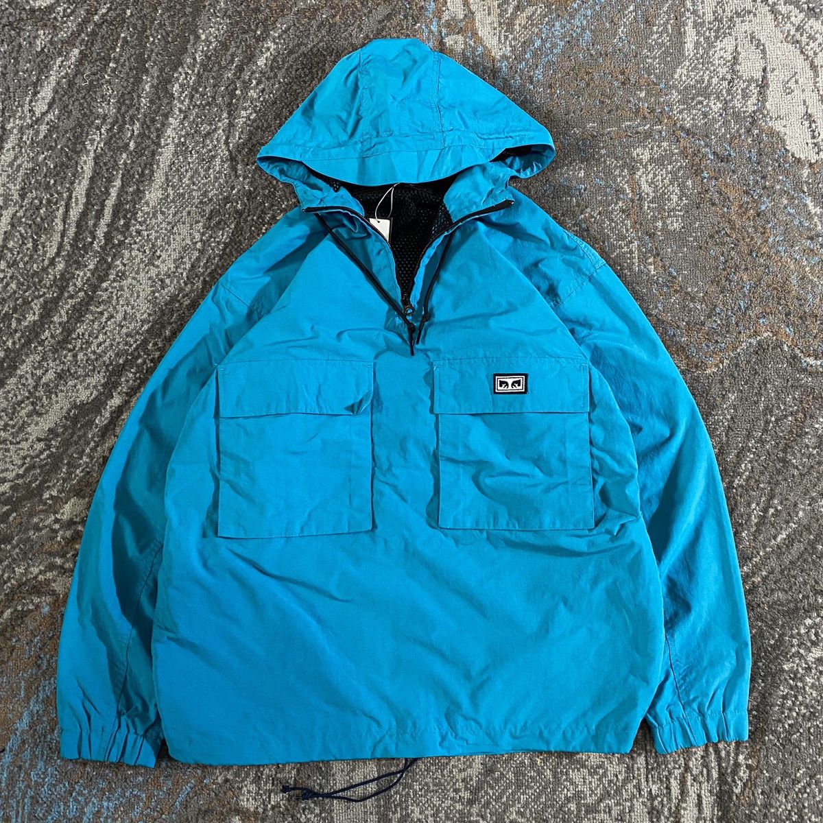 OBEY INLET ANORAK reconozco BLACK CLINK