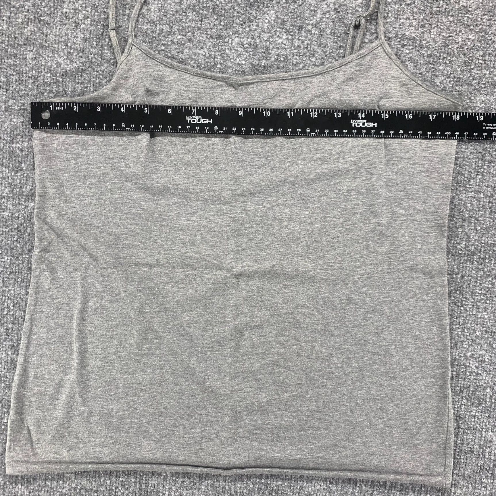 Loft Ann Taylor Loft Womens Gray Square Neck Stretch Spaghetti Strap Tank Top, Large Size L / US 10 / IT 46 - 6 Thumbnail