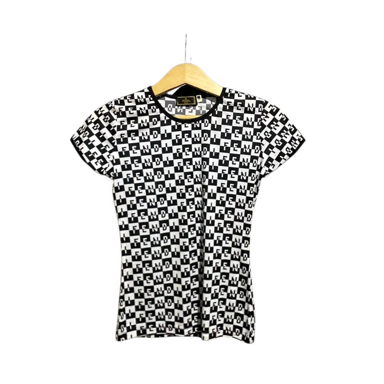 Fendi Fendi Vintage FF Logo T Shirt Top Size S / US 4 / IT 40 - 1 Thumbnail