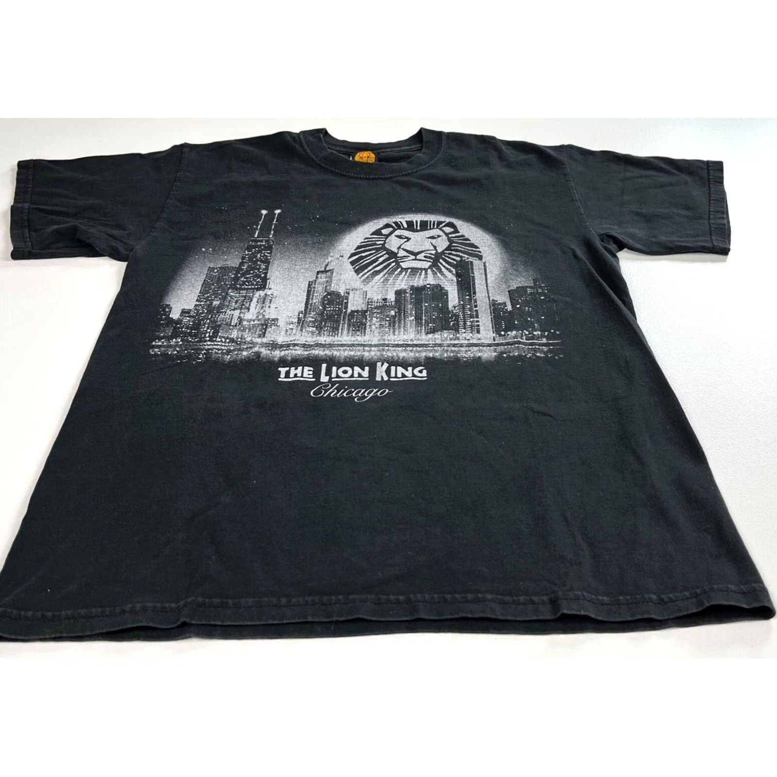 Disney Disney The Lion King Chicago Unisex Adult T-Shirt Sz L Black Cotton Short Sleeve Crew Neck Mockup Pre-owned Disney Brand Mens Womens Size US L / EU 52-54 / 3 - 3 Thumbnail