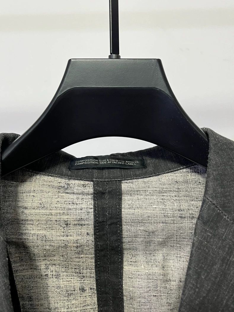 Y's Y's Worn lace-up linen blazer jacket Size US S / EU 44-46 / 1 - 5 Thumbnail