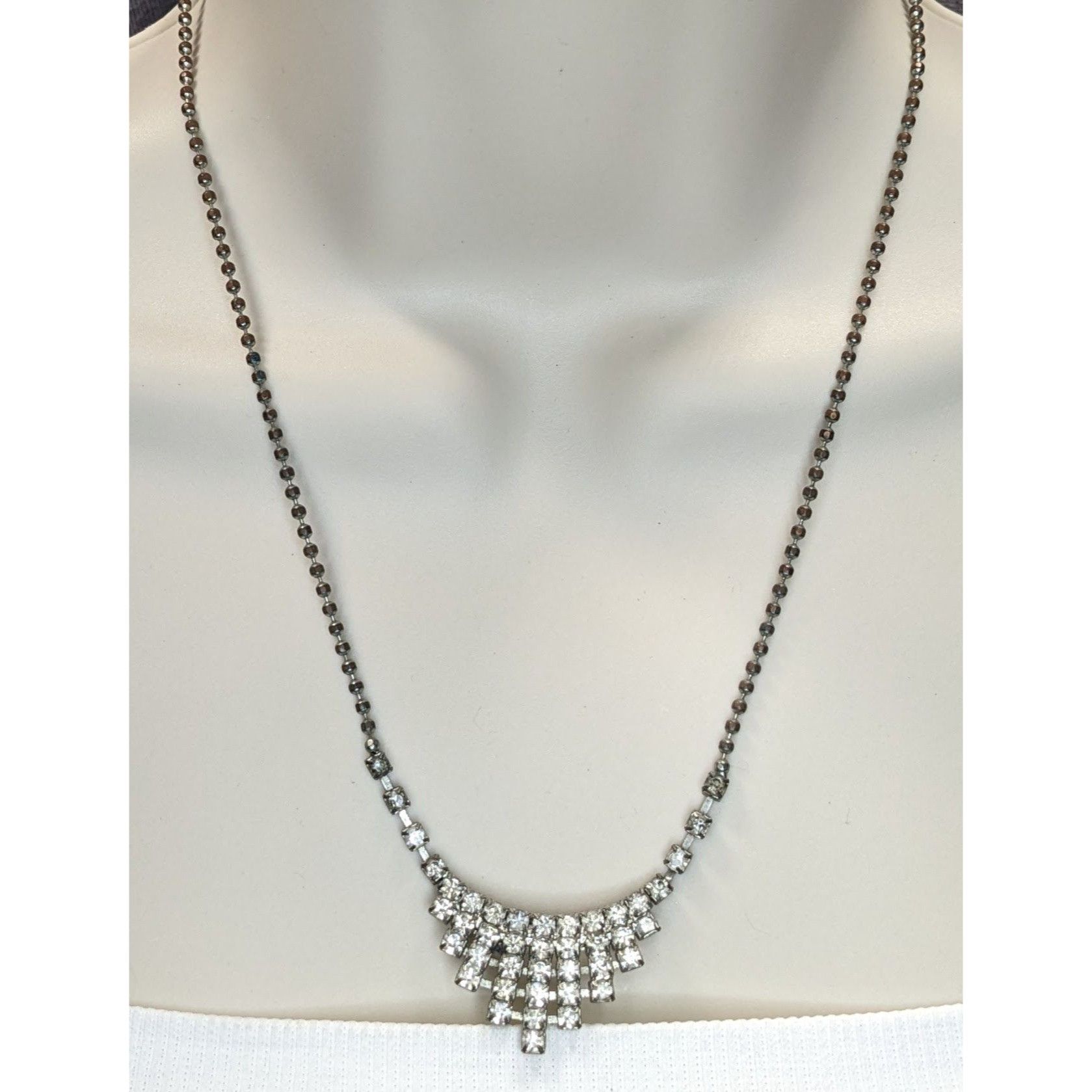 Aldo Aldo Glam Silver-Tone Rhinestone Statement Necklace Size ONE SIZE - 7 Thumbnail