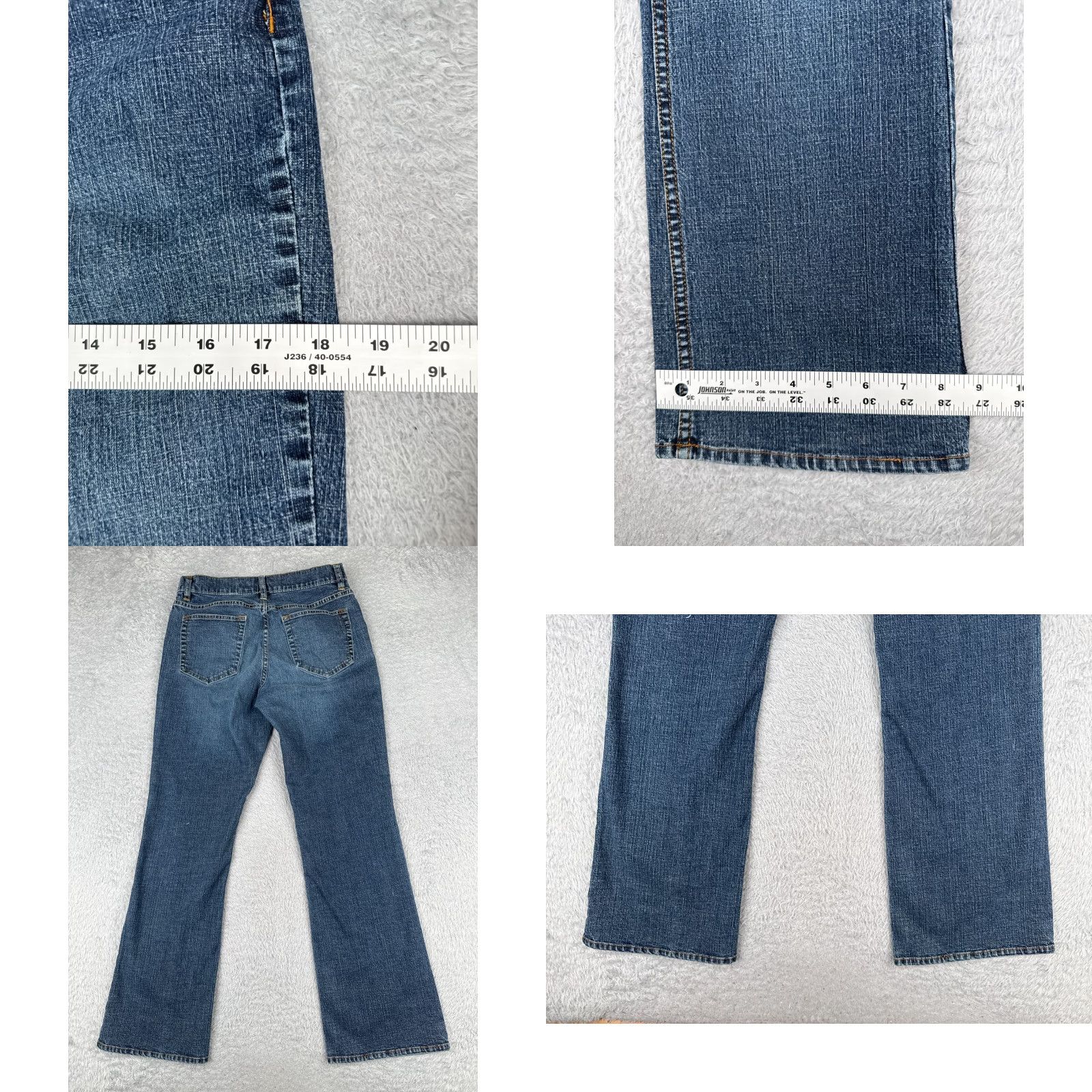 Vintage Bamboo Jeans Womens Jeans Flared Jeans Juniors 11 Blue Denim Mid Rise 25x29 Cowboy Southwestern Designer 90s? Size 32" / US 10 / IT 46 - 9 Thumbnail